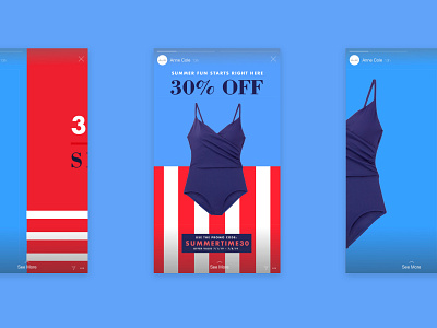 July 4th Promo america branding holiday holiday promo instagram instagram stories promotional red white and blue social social media social media design social network stories swimwear typography uiux
