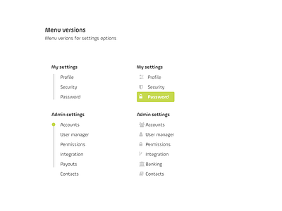 Payu`s merchant settings menu