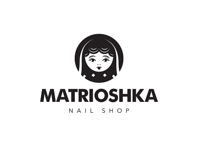 Matrioshka design icon illustration logo minimal