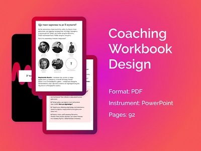 Coaching Workbook / Ebook / Handbook / Brochure in PowerPoint annual report brochure brochure design ebook ebook design figma graphic design handbook infographics lead magnet lead magnet design leaflet leaflet design minimal pdf pdf design powerpoint typography workbook workbook design