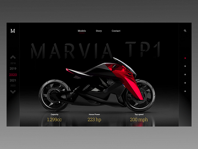 Super motorcycle design handmade motorcycle ui ux web website
