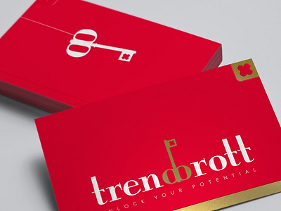 Trendbrott businesscards finances investmentfund key logo