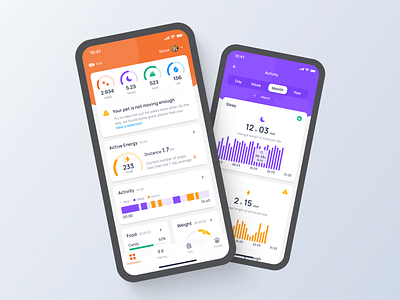 Fitness App for pet app fitness mobile ui ux