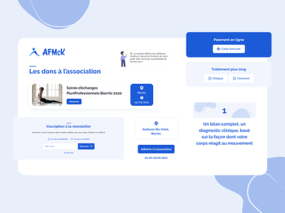 AFMcK — Website — Association design interface landing page ui ux website