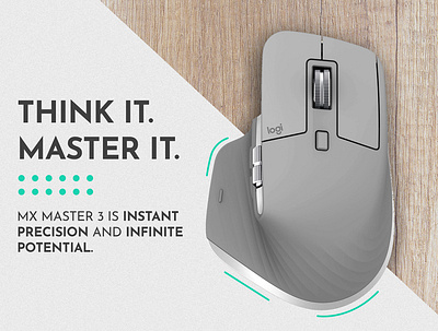 Logitech MX Master ad ad design adobe illustrator adobe photoshop advertising minimalist photoshop tech technology