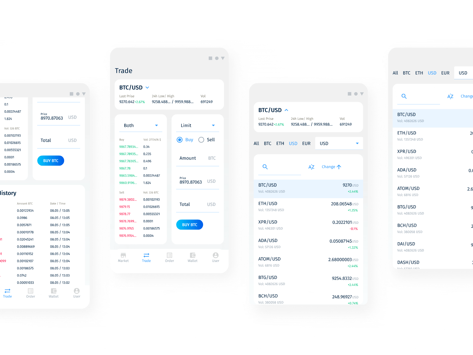 Cryptocurrency Exchange mobile app