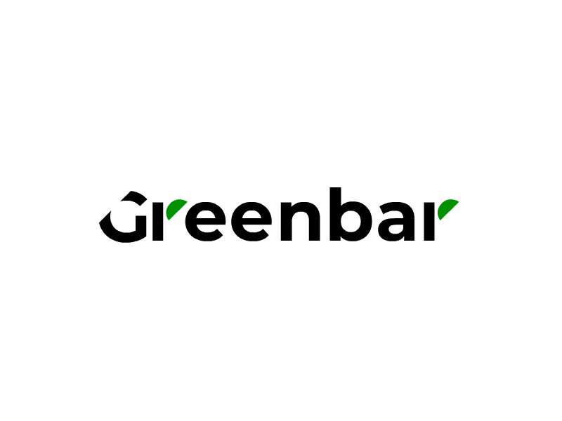 GreenBar logo adobe animate adobe illustrator black design green logo nature vector
