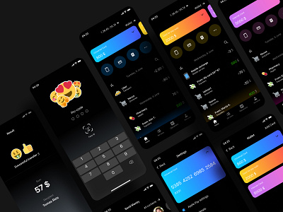 Bankoji - mobile banking app adobe animate animation app black figma interface mobile ui ux vector