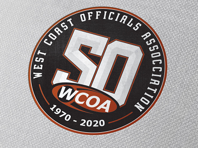 WCOA 50th Anniversary Logo branding design icon logo
