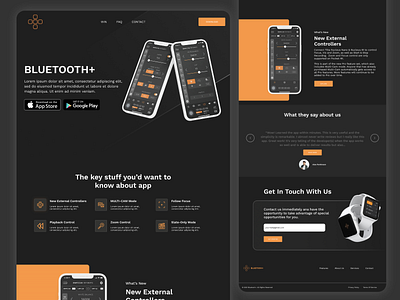 Website BLUETOOTH+ design high fidelity ui ux web design website website design