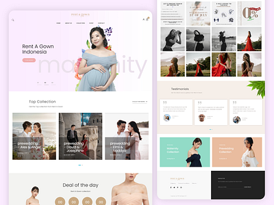 Website Rent A Gown design family high fidelity maternity mockup prewedding ui ux web design website website design wedding