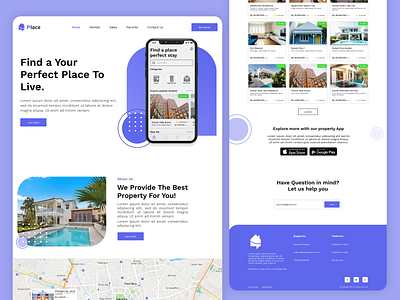 Website Place appartment design high fidelity home house mockup rent sale ui ux web design website website design