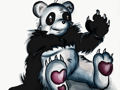 Happy panda illustration panda