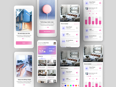 Smart home UI Design Concept concept design smarthome smarthome concept ui ux