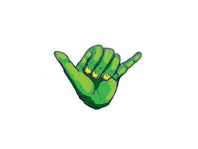 Shaka hand illustration shaka