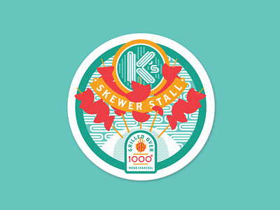 K's Skewer Stall asian coaster neon satay skewers