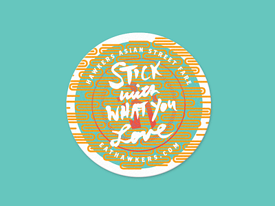 Stick with What You Love asian coaster neon satay skewers