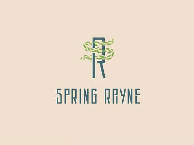 Spring Rayne 2 branding custom lettering elements holistic identity logo natural nature typography water