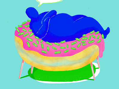 Doughnut Therapy doughnut gauche illustration therapy watercolor