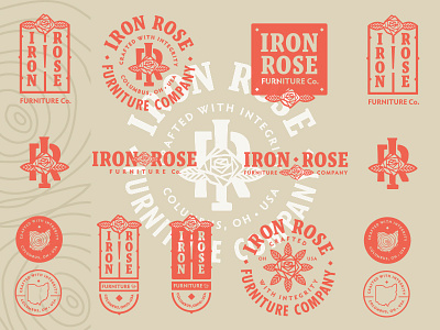 Iron Rose Furniture Co. Badges craft furniture iron ohio rose woodworking