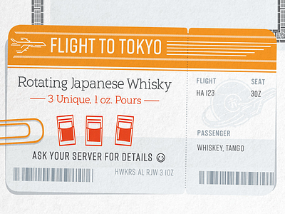 Flight To Tokyo Ticket