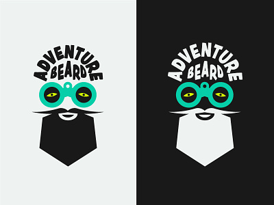 Adventure Beard I adventure beard binoculars icon logo typography