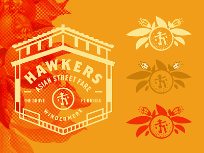 Hawkers Windermere II asian badge stamp texture typography