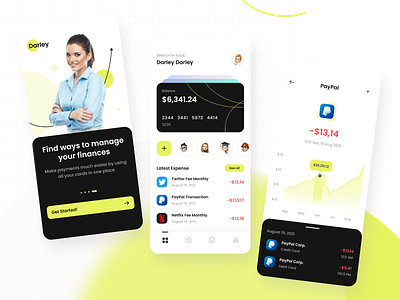 Finance Management App Concept app concept design finance manage mobile app screenshot ui