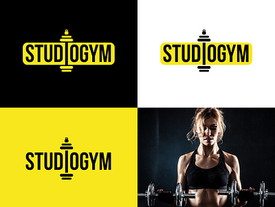 Studio Gym branding design illustration logo