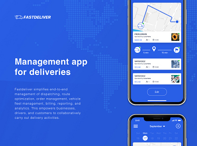Delivery management App design app branding design