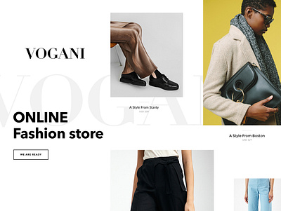 Online fashion store website branding design ui ux web
