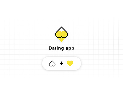 Dating App Logotype branding design icon illustration logo ui ux