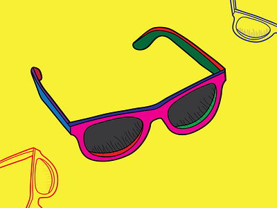 Sunglasses 😎 illustration drawing branding design illustration logo minimal ui vector