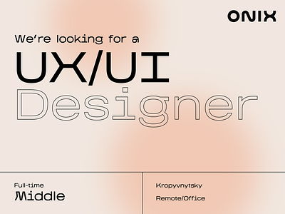 UX/UI Designer wanted