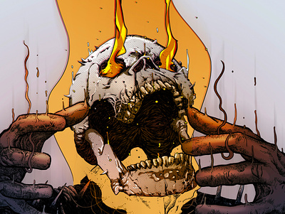 Ghost Rider art comic comic art comicbook ghost ghostrider illustration marvelcomics skull