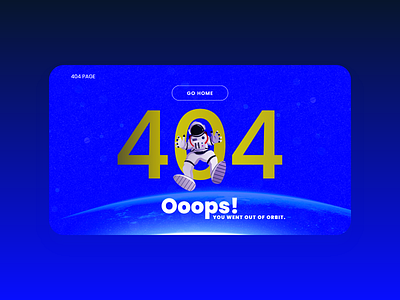 Daily Ui Challenge #08 - 404 page Space concept 404 404 page daily ui dailyui design error site ui web website