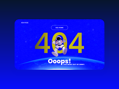 Daily Ui Challenge #08 - 404 page Space concept