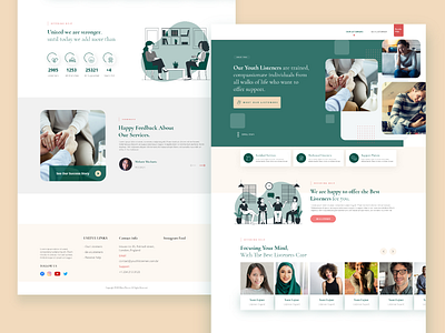 Landing Page Psychology Help design green landing landing page page page design psychology template ui web design website yellown