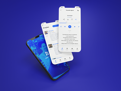 Aplicativo Novo Cântico [Versão Light] app blue design mobile music music player playstore religion ui