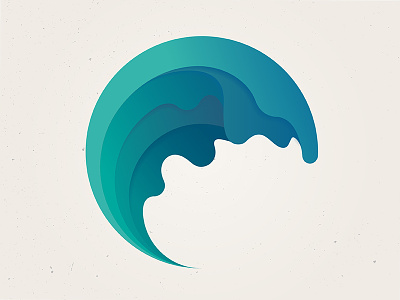 Wave branding identity logo mark symbol wave