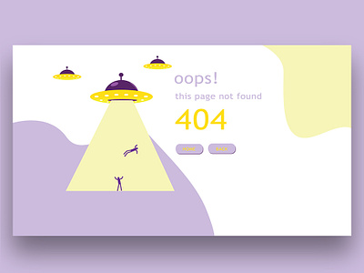 Ufo 404page clean design illustration vector web