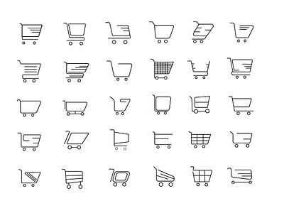 Shopping Cart İcons design icon illustration ui vector