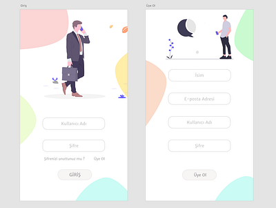 Giris Ekranı clean design ui