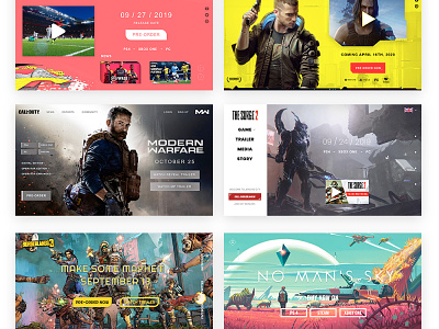 gamepage clean design download free gaming product page ui web website