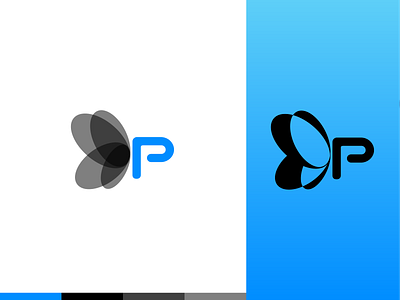 Pioneer - Logo Design aircraft airline blue branding butterfly daily logo challenge dailylogochallenge design dlc gradient logo logo design logodesign negative negative space pioneer