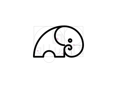 Elephant animal art black design elephant goldenratio graphic grid vector white