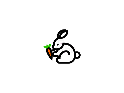 Rabbit animal art carrot drawing geometric graphic design illustration minimal rabbit vector