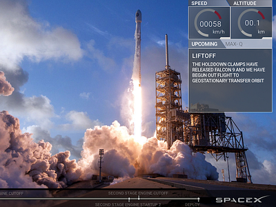 Spacex.com - Live player live player sketch spacex ui ui component