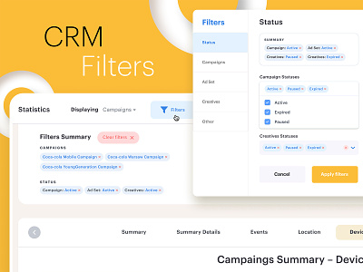 CRM Platform - Filters experience
