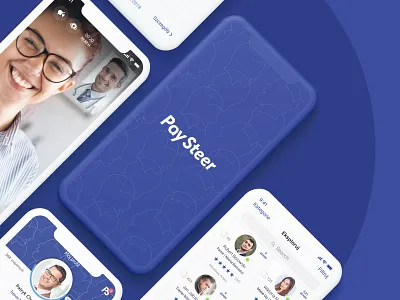 PaySteer – Money for knowledge chat design explore ios mobile app money payment profile remote work splash screen summary ui ux video call